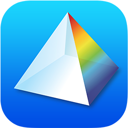 The PRISM pyramid icon on cyan